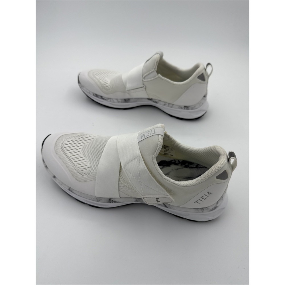 TIEM Slipstream Indoor Cycling Shoes Womens 11 White Marble Cleats Spin Gym - Picture 4 of 6